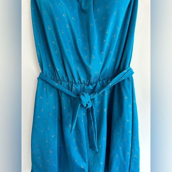 Vintage Anchor Print Short Romper - Picture 3 of 17